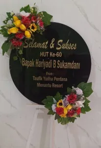 Papan Akrilik Ucapan Ulang Tahun Kota Surabaya