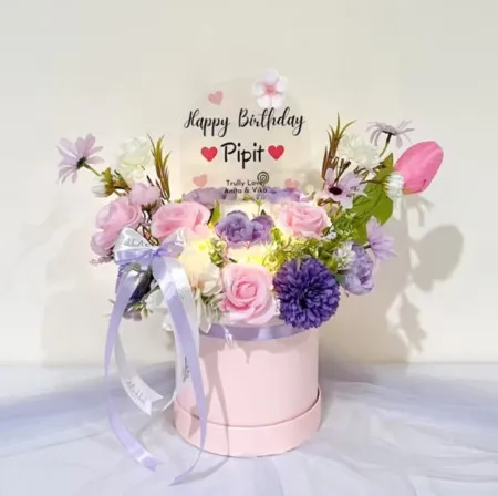 Bloom Box Akrilik Ucapan Ulang Tahun Kota Surabaya